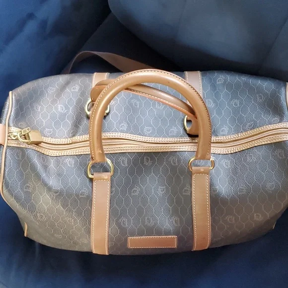 VINTAGE CHRISTIAN DIOR TRAVEL BAG HONEYCOMB - Picture 4 of 13